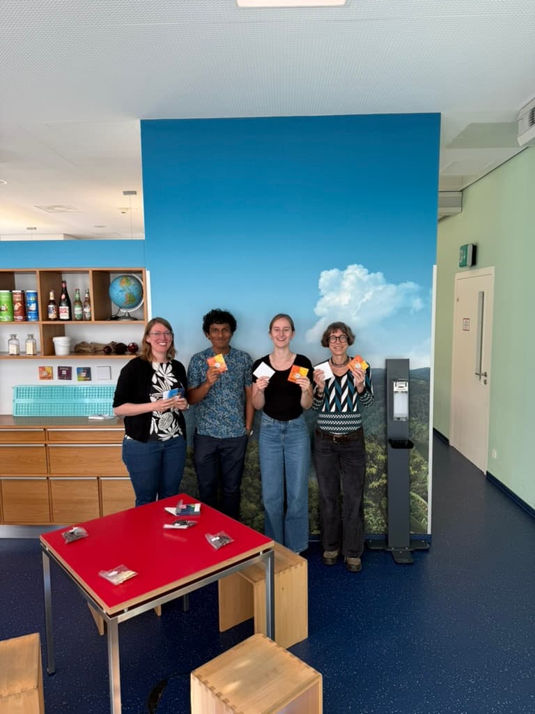 Lab outing making chocolate at Ritter Sport