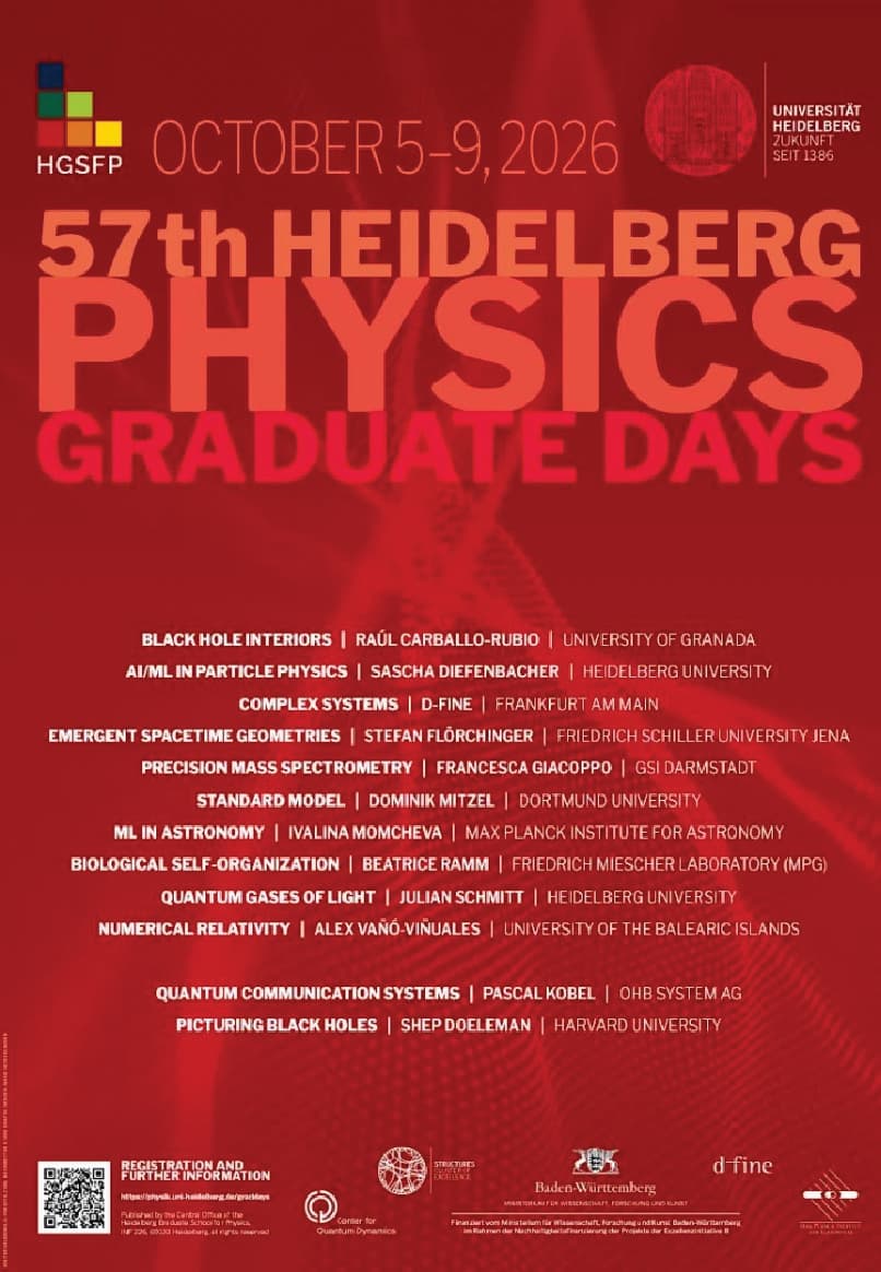 Bea gives a course at the Heidelberg Physics Graduate Days