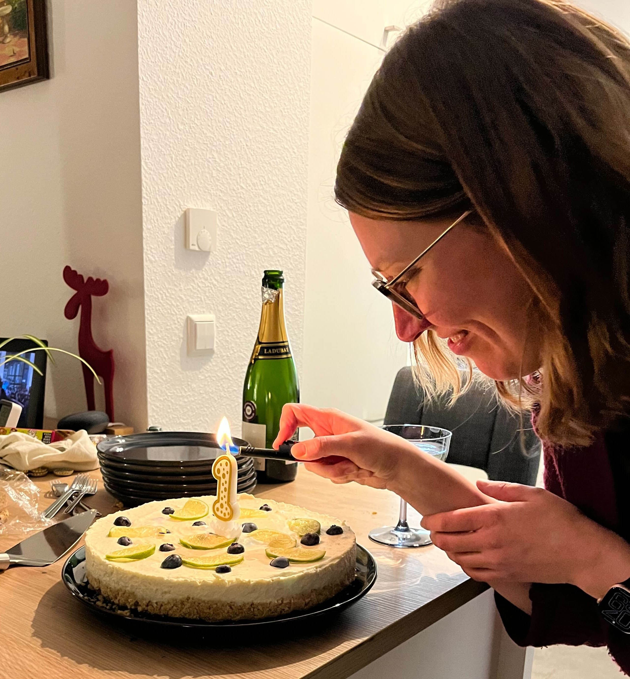 Celebrating the lab's first birthday