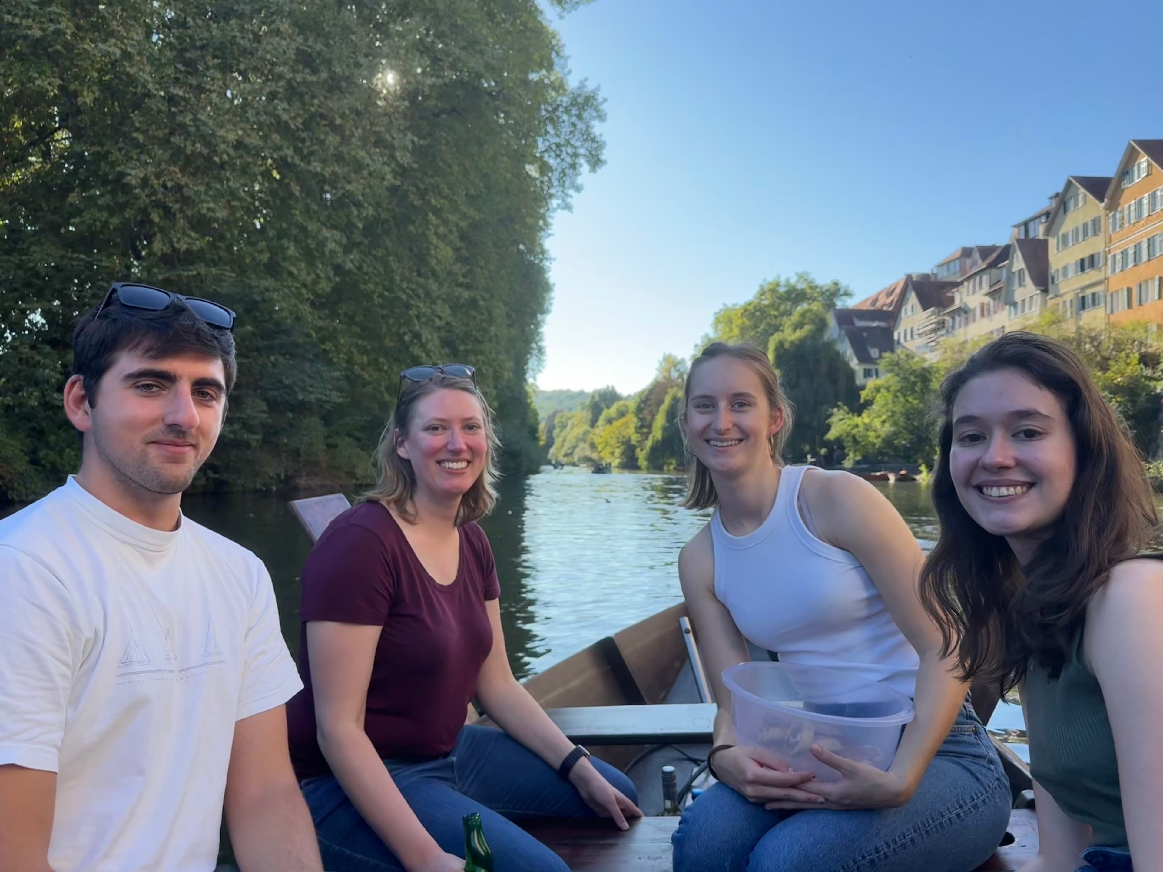 Lab outing on the institute's Stocherkahn